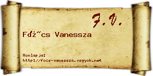 Föcs Vanessza névjegykártya